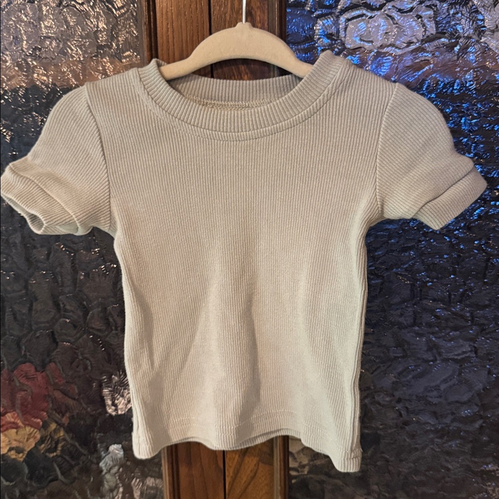 Mebie Baby Light Blue Ribbed top